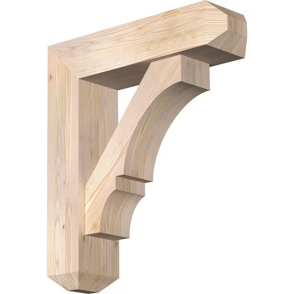 Balboa Craftsman Smooth Bracket w/ Offset Brace, Douglas Fir, 7 1/2